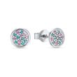 Girls sterling silver stud earrings with cubic zirconia