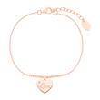 Ladies Bracelet Love In 925 Silver, Rose Gold Plated