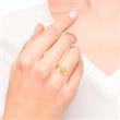 Ladies ring sun in gold-plated sterling silver