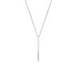 Dames ketting in y-look van sterling zilver met Zirkonia