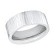 Ladies stainless steel gravring with striped pattern