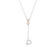 Infinity Y-Necklace In 925 Silver With Heart, IP Rosé