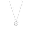Sterling silver infinity necklace with cubic zirconia