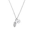 Sterling Silver Feather Ladies Necklace With Engraving Option
