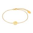 Gold-plated sterling silver heart bracelet