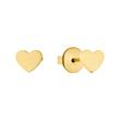 Girls' heart ear studs in gold-plated stainless steel