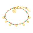 Stainless steel bracelet with heart pendant, IP gold