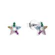Girls Star Ear Studs In 925 Silver With Zirconia