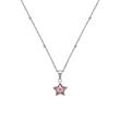 Girls' star necklace in 925 sterling silver with zirconia