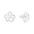 Flower stud earrings for ladies in 925 silver