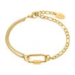 Ladies bracelet lock in gold-plated stainless steel