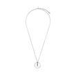 Stainless Steel Necklace For Ladies With Black Zirconia