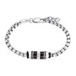 Stainless steel bracelet for men, bicolour