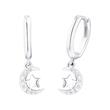 Stud earrings for girls in 925 sterling silver with cubic zirconia