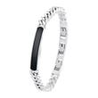 Stainless steel engravable agate bracelet for men