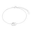 Circle with heart bracelet in 925 sterling silver for ladies