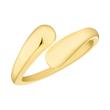 Ladies open ring in stainless steel, IP gold