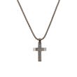 Engraved necklace for boys with cross pendant in stainless steel