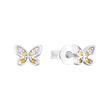 Butterfly stud earrings for children in 925 sterling silver
