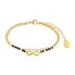 Ladies bracelet infinity in stainless steel, gold plated