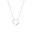 925 silver chain heart for ladies with zirconia