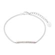 Ladies' bracelet in sterling silver with cubic zirconia, pastel-coloured