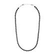 Stainless steel and agate bead necklace for men