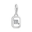 Star sign charm pendant Scorpio in sterling silver