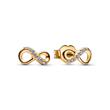 Ladies' Infinity Stud Earrings, Gold-Plated