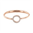 Bangle Dressed Up In Stainless Steel Rose Gold-Plated
