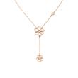 Stainless steel casual ladies necklace flowers, rose gold plated