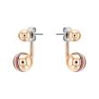 Ladies ear studs dressed in rose gold-plated stainless steel