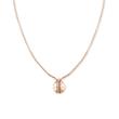 Dressed necklace for ladies in rose gold-plated stainless steel