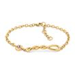 Ladies bracelet dressed up in gold-plated stainless steel