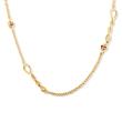 Dressed necklace for ladies in stainless steel, IP gold