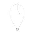 Ladies stainless steel necklace vine circle family with glass stones