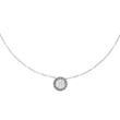 Crystal family engraved necklace in stainless steel for ladies