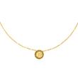 Crystal family ladies stainless steel engraved necklace, IP gold