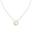 Ladies vine circle family necklace in gold-plated stainless steel