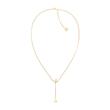 Ladies hanging heart necklace in gold-plated stainless steel