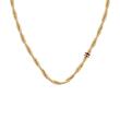 Ladies gold-plated stainless steel snake link necklace
