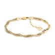Gold-plated stainless steel snake link bracelet