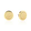 Ear jewellery dust for ladies in stainless steel, gold-plated