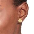 Ear jewellery dust for ladies in stainless steel, gold-plated
