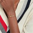 Ladies bracelet twisted in stainless steel, IP gold