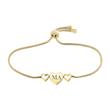 Engraved Bracelet Hearts For Ladies In Stainless Steel, Gold