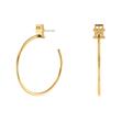Gold-plated stainless steel hoop earrings for ladies