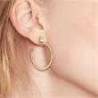 Gold-plated stainless steel hoop earrings for ladies