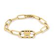 Ladies link bracelet in stainless steel, gold