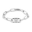 Ladies link bracelet in stainless steel